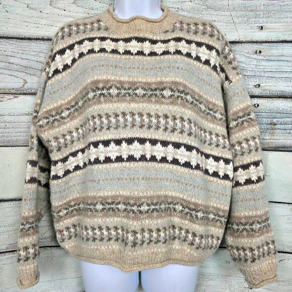 Woolrich Sweaters - Woolrich Vintage Women’s Large Wool Nordic Sweater USA